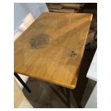 Wood Top Table w/Metal Legs 46"x32"