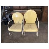 Vintage Metal Lawn Chairs Qty 2