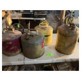 Safety Metal Fuel Cans Qty 4