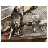 Meat Grinder Driven By Electric Motor - Tested