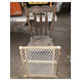 Child Gate, Vintage Wooden Chair