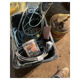 Gas Can, Tote, Assorted Elec. Cords