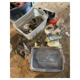 Assorted Caster Wheels, Saw Blades, Gabage Bags,