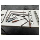 Pry Bars, Levels, Squares, Wrench