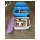 Two Totes w/Wrapping Paper, Bows, Bags, Ribbons,