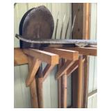 Shovels - Qty 2, Squeegee, Garden Fork, Hand Hole