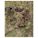 Vintage Tools, Sel Wheel, Tractor Seat, Drill