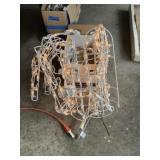 Two Metal Snowman and Santa Yard Decoration,