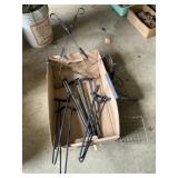 Two Sets Metal Table Legs, Shelf Brackets,