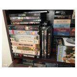 VHS Movies 40 +/-, DVDs 10 +/-
