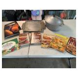 Aluminum Roasting Pan, Serving Platter, Cookbooks