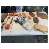 Assorted Hunting Items -  Knife, Brass, Targets,