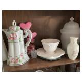 Contents of Shelf - Vases, Glassware and More