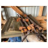 Three 24ï¿½ Pipe Clamps, Canvas Tarps