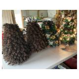 Pine Cone Christmas Trees - 24", Four w/Lights