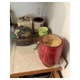 Aldo Tura Design Ice Bucket, Cookie Jars, Candle