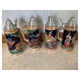 German Steins Waidmanns Heil - Qty 4