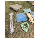 Canvas Tent, Tarps, Rugs, and Poles