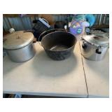 Two Pressure Cookers, Enamel Pot
