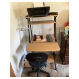HP Printer, Computer Desk, Chair, Fax,