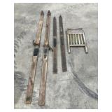 Vintage Wooden Skis - 2 sets, National 801
