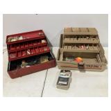 Tackle Boxes w/Contents - Metal and Plastic,