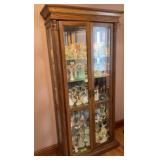 Curio Cabinet - Mirrored, Lighted, Two Doors