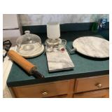 Marble Cheese Slicer, Serving Tray, Lazy Susan,