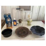 Oil Lamps, 1 Chimney, Assorted Bowls