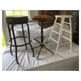 Assorted Bar Height Shop Stools - Qty 3
