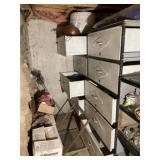 Metal Drawer Storage Cabinets w/Contents