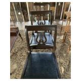 Lyre Backed Chairs - Qty 3