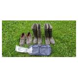 Rubber Boots - Size 10 and 9, Green Bay Packer