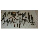 Tin Snips - Qty 2, Clamps, Wing Arm Compass, Jack