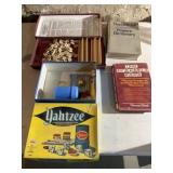 Games-Scrabble, Scabble Book, Yahtzee,Yahtzee Book