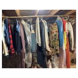 Rack of Clothes - Jackets, Vests, Shirts,