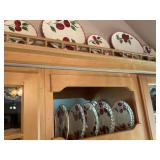 Blue Ridge Hand Painted Dish Set - Apple Themed