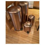 Copper Colored Kitchen/Bathroom Garbage Cans -