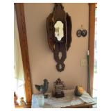 Wall Mirror w/Shelf, Glass Coasters, Lighted Duck,