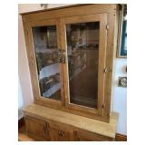Wooden Ten Slot Gun Cabinet - 54x76x19