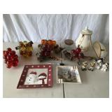 Tea Pot and Cup Wall Hanger, Glass Grapes,