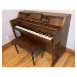 Vintage Walnut Story & Clark Upright Piano w/Stool