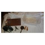 Binoculars - Tasco 10ï¿½50, Clip Board,Lead Pot and