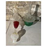 Handmade Glass Ornaments, Flower Vases, Shades,