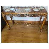 Vintage Wood Engraved Sofa Table 52x18x30