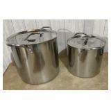 Stainless Steel Stock Pots - 2pcs