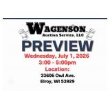 Auction Preview: Wed. July 1, 2026 3:00pm to 5:00p