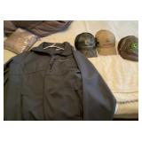 Columbia Jacket   Sz L, John Deere Hats - Qty 3