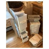 Wicker Baskets, Hamper, 4 Drawer Storage Cabinet