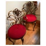 Vanity Chairs - Metal Framed, Velvet Seats